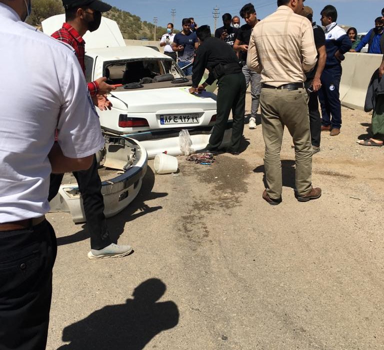 کشته و زخمی شدن ۹ نفر در واژگونی خودرو پژو پارس در محور یاسوج_اصفهان/تصاویر