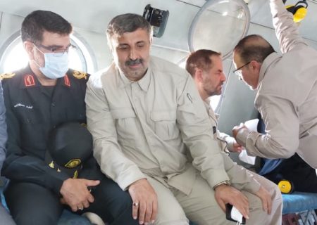 بازدید هوایی وزیر کشور از واحدهای تولیدی خسارت‌دیده کشاورزی